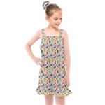Floral Flowers Leaves Tropical Pattern Kids  Overall Dress