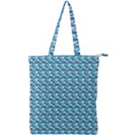 Blue Wave Sea Ocean Pattern Background Beach Nature Water Double Zip Up Tote Bag