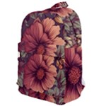 Flowers Pattern Texture Design Nature Art Colorful Surface Vintage Classic Backpack