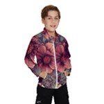 Flowers Pattern Texture Design Nature Art Colorful Surface Vintage Kids  Windbreaker