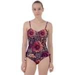 Flowers Pattern Texture Design Nature Art Colorful Surface Vintage Sweetheart Tankini Set