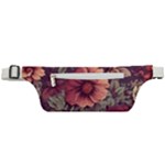 Flowers Pattern Texture Design Nature Art Colorful Surface Vintage Active Waist Bag