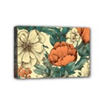 Flowers Pattern Texture Art Colorful Nature Painting Surface Vintage Mini Canvas 6  x 4  (Stretched)