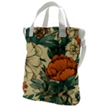 Flowers Pattern Texture Art Colorful Nature Painting Surface Vintage Canvas Messenger Bag