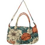 Flowers Pattern Texture Art Colorful Nature Painting Surface Vintage Removable Strap Handbag