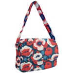 Red Poppies Flowers Art Nature Pattern Courier Bag