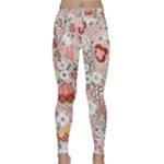 Vintage Floral Flower Art Nature Blooming Blossom Botanical Botany Pattern Classic Yoga Leggings