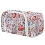 Vintage Floral Flower Art Nature Blooming Blossom Botanical Botany Pattern Toiletries Pouch