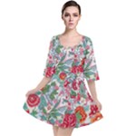 Flower Bloom Blossom Botanical Color Colorful Colour Element Digital Floral Floral Pattern Velour Kimono Dress