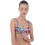 Flower Bloom Blossom Botanical Color Colorful Colour Element Digital Floral Floral Pattern Front Tie Bikini Top