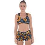 Flowers Pattern Spring Bloom Blossom Rose Nature Flora Floral Plant Racerback Boyleg Bikini Set