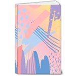 Abstract Lines Dots Pattern Purple Pink Blue 8  x 10  Softcover Notebook