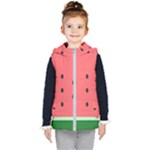 Watermelon Melon Fruit Healthy Food Meal Breakfast Lunch Juice Lemonade Summer Kids  Hooded Puffer Vest