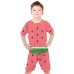 Watermelon Melon Fruit Healthy Food Meal Breakfast Lunch Juice Lemonade Summer Kids  T-Shirt and Shorts Set