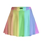 Rainbow Cloud Background Pastel Template Multi Coloured Abstract Mini Flare Skirt