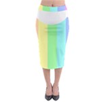 Rainbow Cloud Background Pastel Template Multi Coloured Abstract Midi Pencil Skirt