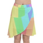 Rainbow Cloud Background Pastel Template Multi Coloured Abstract Chiffon Wrap Front Skirt