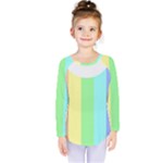Rainbow Cloud Background Pastel Template Multi Coloured Abstract Kids  Long Sleeve T-Shirt