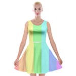 Rainbow Cloud Background Pastel Template Multi Coloured Abstract Velvet Skater Dress