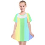 Rainbow Cloud Background Pastel Template Multi Coloured Abstract Kids  Smock Dress