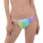 Rainbow Cloud Background Pastel Template Multi Coloured Abstract Ring Detail Bikini Bottoms