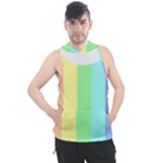 Rainbow Cloud Background Pastel Template Multi Coloured Abstract Men s Sleeveless Hoodie