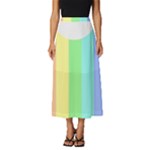 Rainbow Cloud Background Pastel Template Multi Coloured Abstract Classic Midi Chiffon Skirt