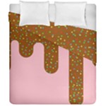 Ice Cream Dessert Food Cake Chocolate Sprinkles Sweet Colorful Drip Sauce Cute Duvet Cover Double Side (California King Size)