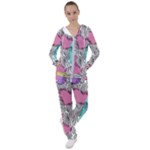 Lines Line Art Pastel Abstract Multicoloured Surfaces Art Women s Tracksuit