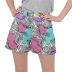 Lines Line Art Pastel Abstract Multicoloured Surfaces Art Women s Ripstop Shorts