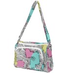 Lines Line Art Pastel Abstract Multicoloured Surfaces Art Front Pocket Crossbody Bag