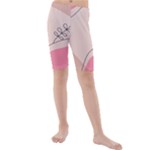 Pink Pattern Line Art Texture Minimalist Design Kids  Mid Length Swim Shorts