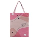 Pink Pattern Line Art Texture Minimalist Design Classic Tote Bag