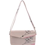 Pink Pattern Line Art Texture Minimalist Design Removable Strap Clutch Bag