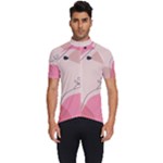 Pink Pattern Line Art Texture Minimalist Design Men s Short Sleeve Cycling Jersey