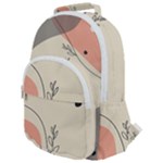 Pattern Line Art Texture Minimalist Design Rounded Multi Pocket Backpack