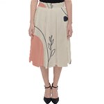 Pattern Line Art Texture Minimalist Design Classic Midi Skirt