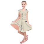 Pattern Line Art Texture Minimalist Design Kids  Short Sleeve Dress