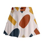 Boho Bohemian Style Design Minimalist Aesthetic Pattern Art Shapes Lines Mini Flare Skirt