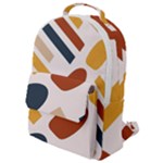 Boho Bohemian Style Design Minimalist Aesthetic Pattern Art Shapes Lines Flap Pocket Backpack (Small)