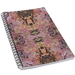 Pink on brown 5.5  x 8.5  Notebook