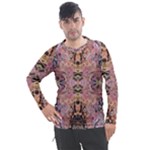 Pink on brown Men s Pique Long Sleeve T-Shirt