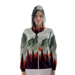 Mountain Travel Canyon Nature Tree Wood Women s Hooded Windbreaker