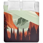 Mountain Travel Canyon Nature Tree Wood Duvet Cover Double Side (California King Size)