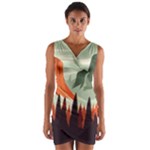 Mountain Travel Canyon Nature Tree Wood Wrap Front Bodycon Dress