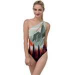 Mountain Travel Canyon Nature Tree Wood To One Side Swimsuit