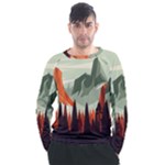 Mountain Travel Canyon Nature Tree Wood Men s Long Sleeve Raglan T-Shirt