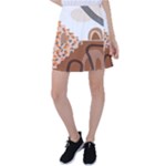 Bohemian Digital Minimalist Boho Style Geometric Abstract Art Tennis Skirt