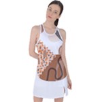 Bohemian Digital Minimalist Boho Style Geometric Abstract Art Racer Back Mesh Tank Top