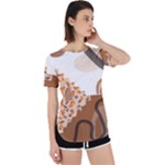 Bohemian Digital Minimalist Boho Style Geometric Abstract Art Perpetual Short Sleeve T-Shirt